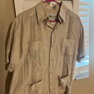 Signature by Mojito Collection Cuban Guayabera tan